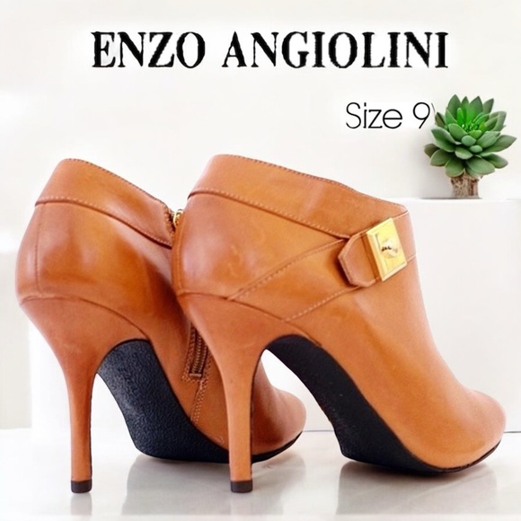 Enzo Angiolini Cognac “Corynn” Ankle Booties - Picture 2 of 16